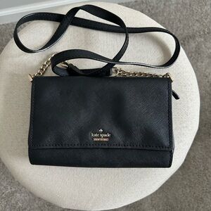 Kate Spade Black Leather Crossbody or Clutch